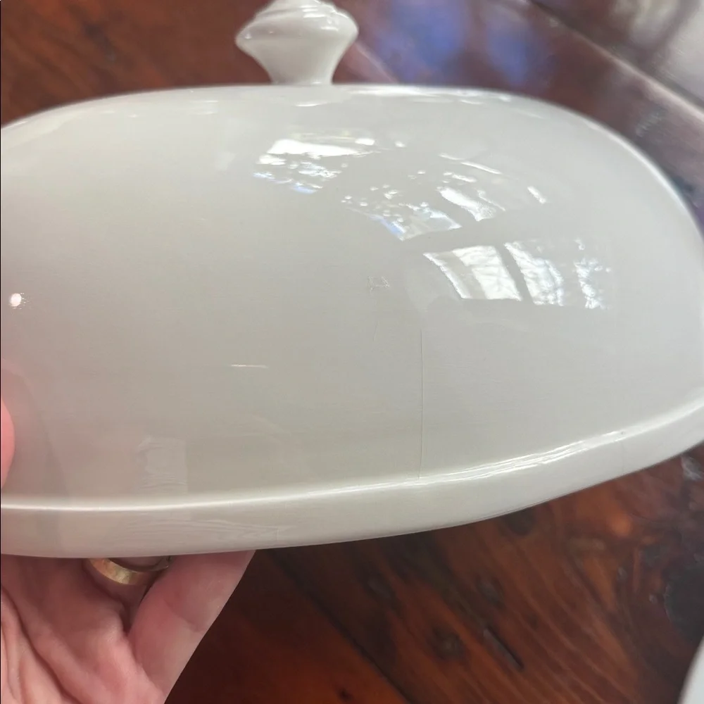 Sur La Table Covered Oval White Serving Platter
